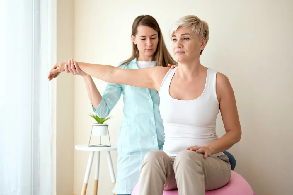 Sesión de fisioterapia a domicilio